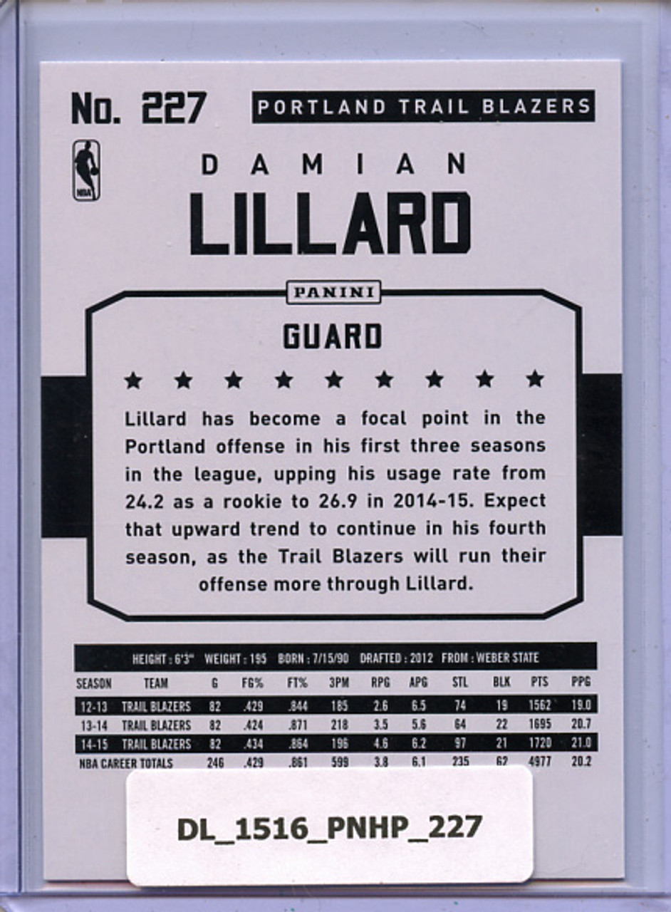 Damian Lillard 2015-16 Hoops #227