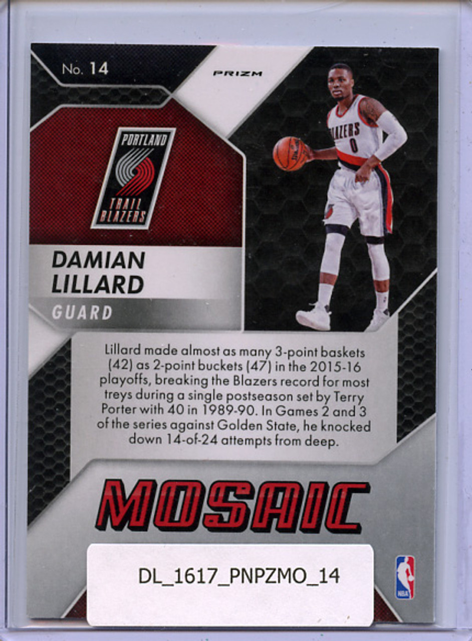 Damian Lillard 2016-17 Prizm Mosaic #14