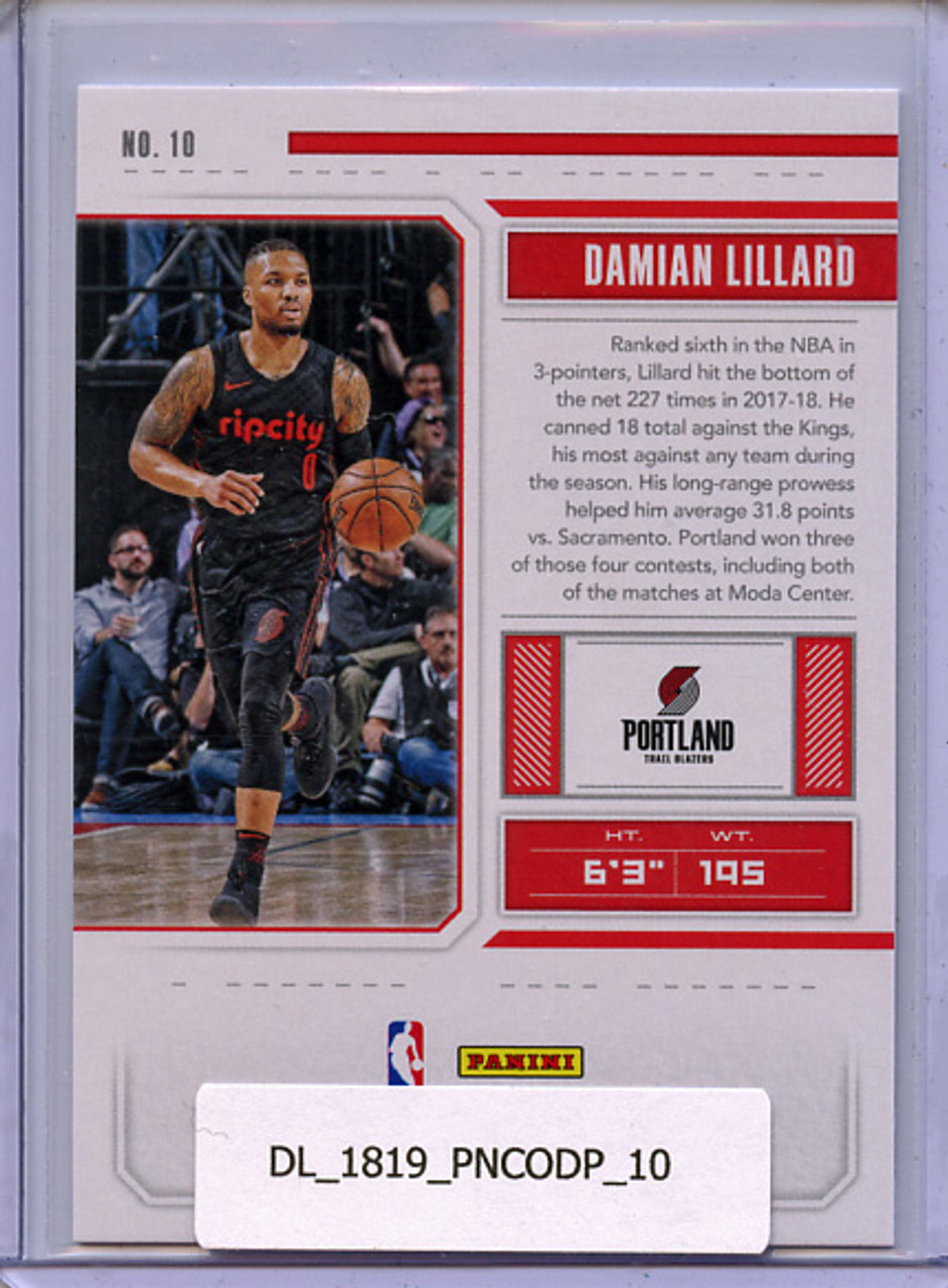 Damian Lillard 2018-19 Contenders Draft Picks #10