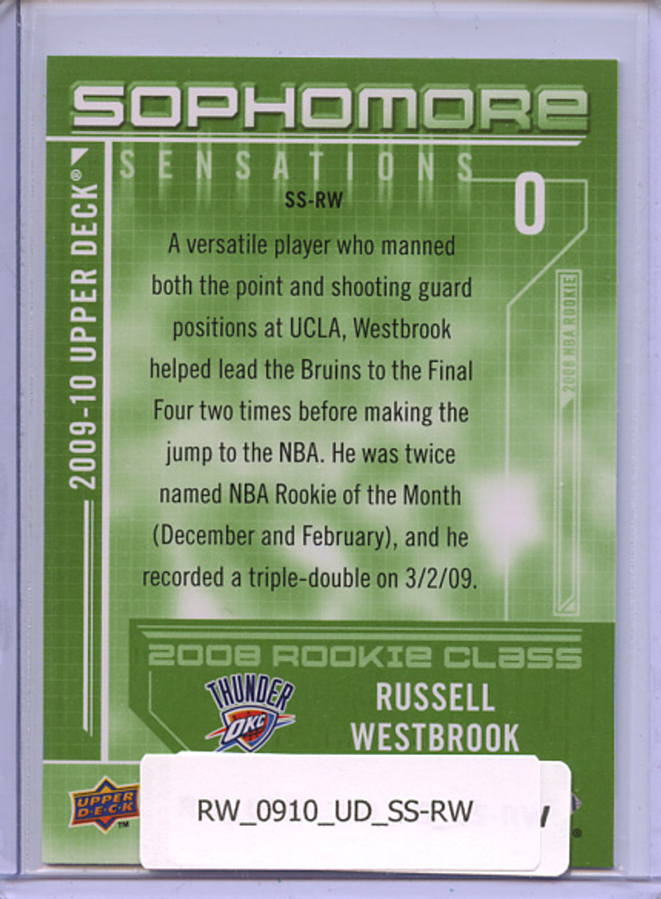 Russell Westbrook 2009-10 Upper Deck, Sophomore Sensations #SS-RW