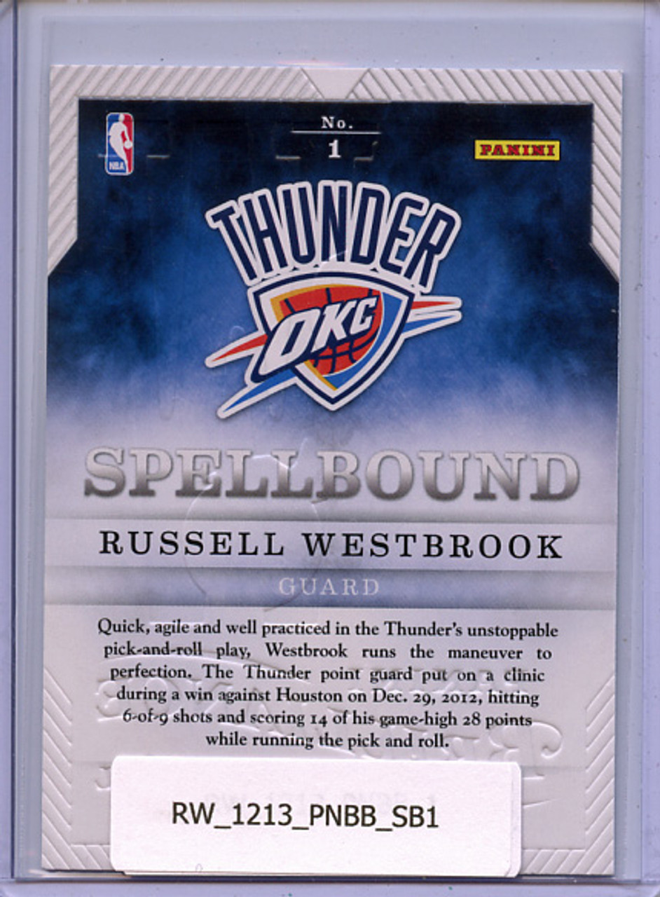 Russell Westbrook 2012-13 Brilliance, Spellbound #1 "W"
