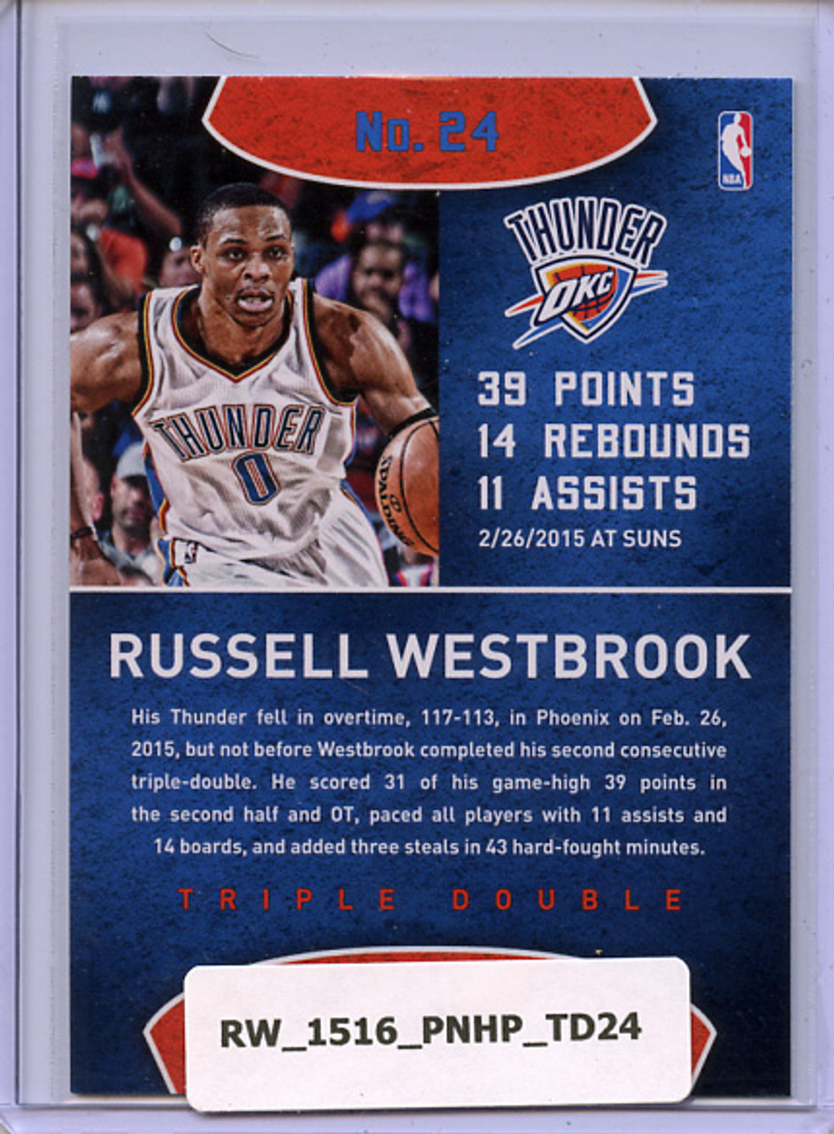 Russell Westbrook 2015-16 Hoops, Triple Double #24