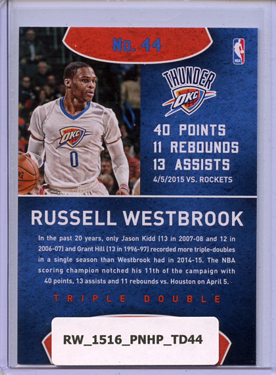 Russell Westbrook 2015-16 Hoops, Triple Double #44