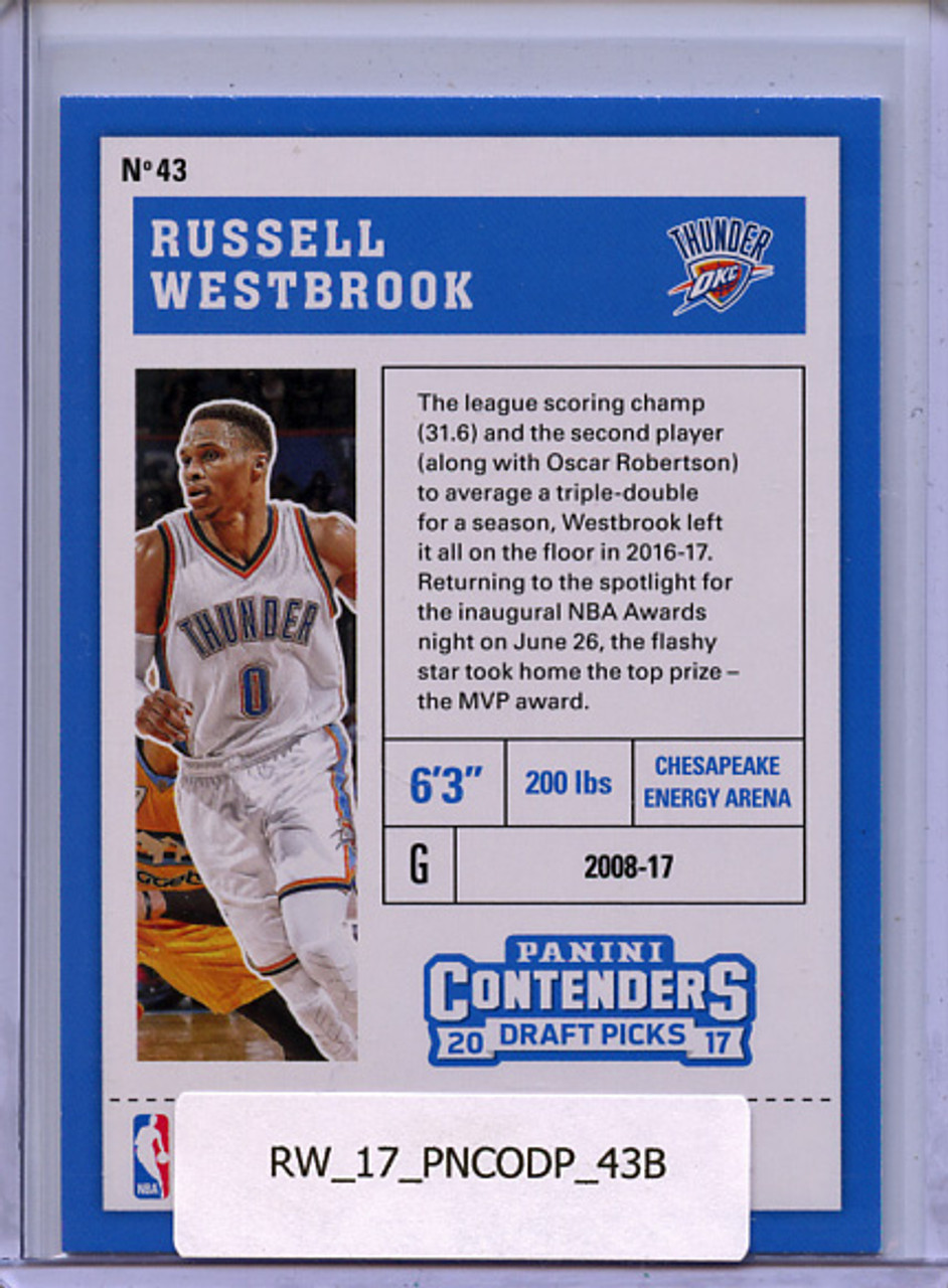 Russell Westbrook 2017-18 Contenders Draft Picks #43B