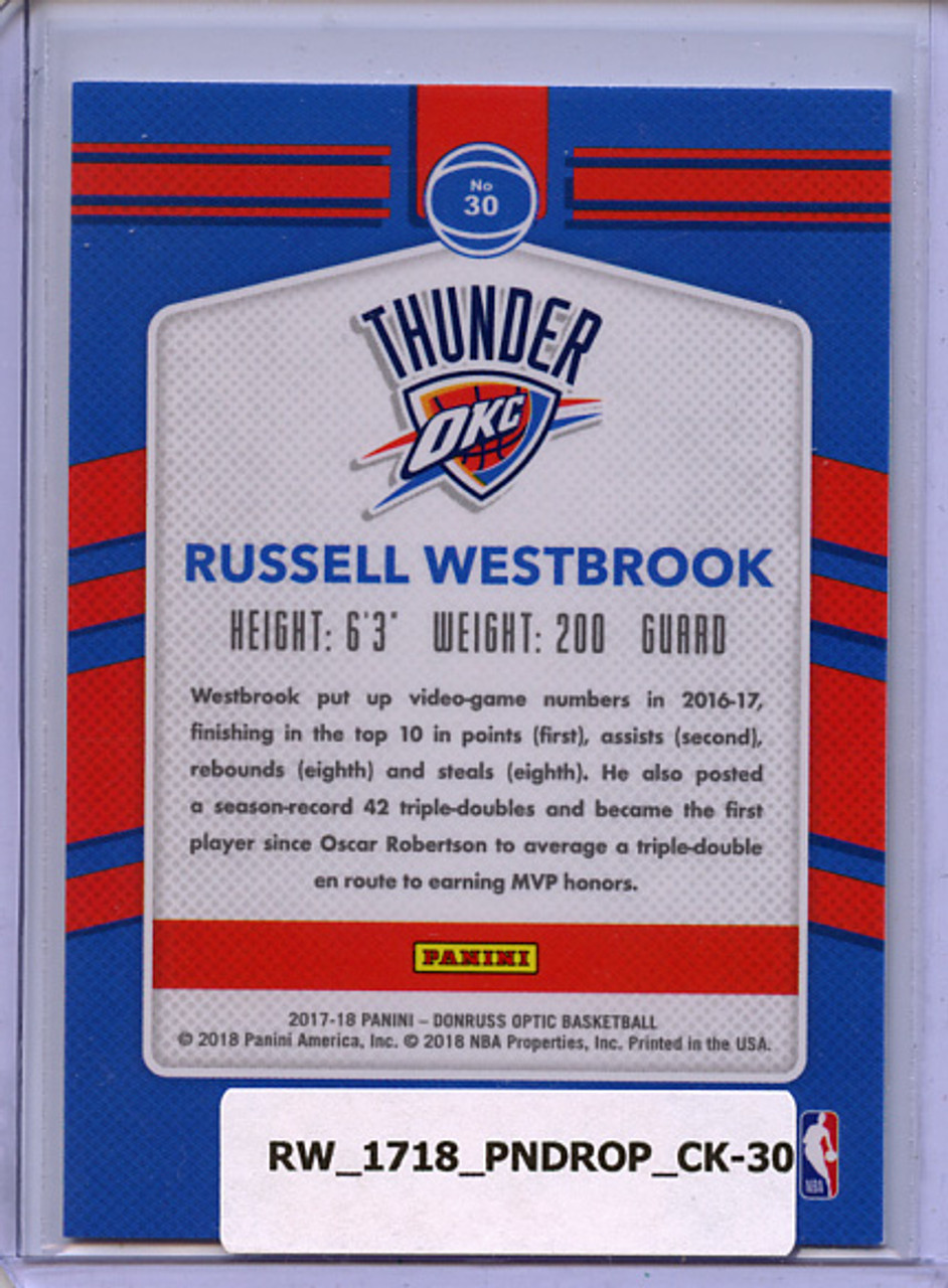 Russell Westbrook 2017-18 Donruss Optic, Court Kings #30