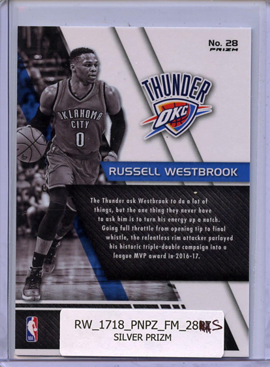 Russell Westbrook 2017-18 Prizm, Fundamentals #28 Silver