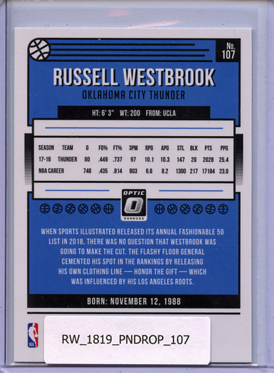 Russell Westbrook 2018-19 Donruss Optic #107