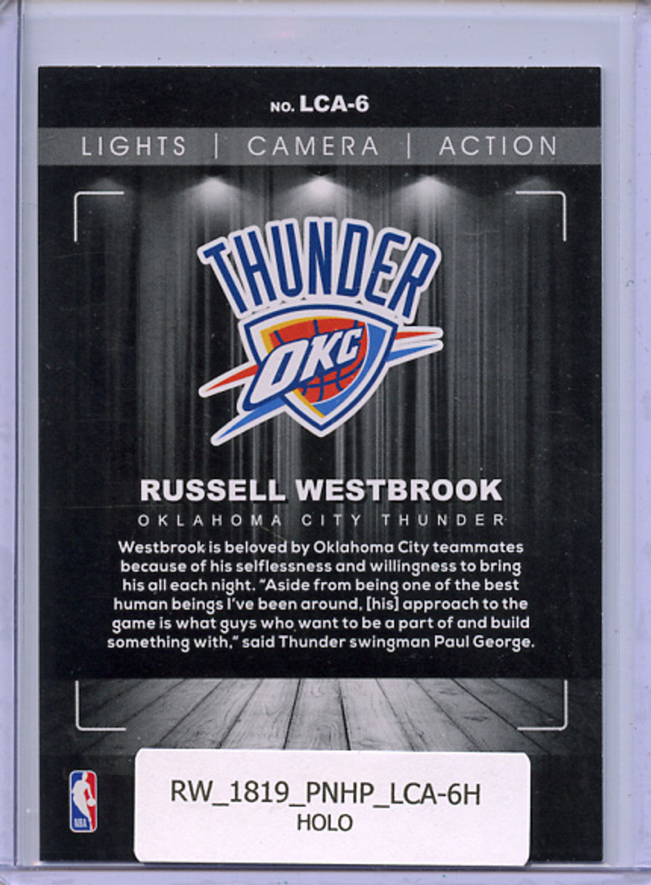 Russell Westbrook 2018-19 Hoops, Lights Camera Action #LCA-6 Holo