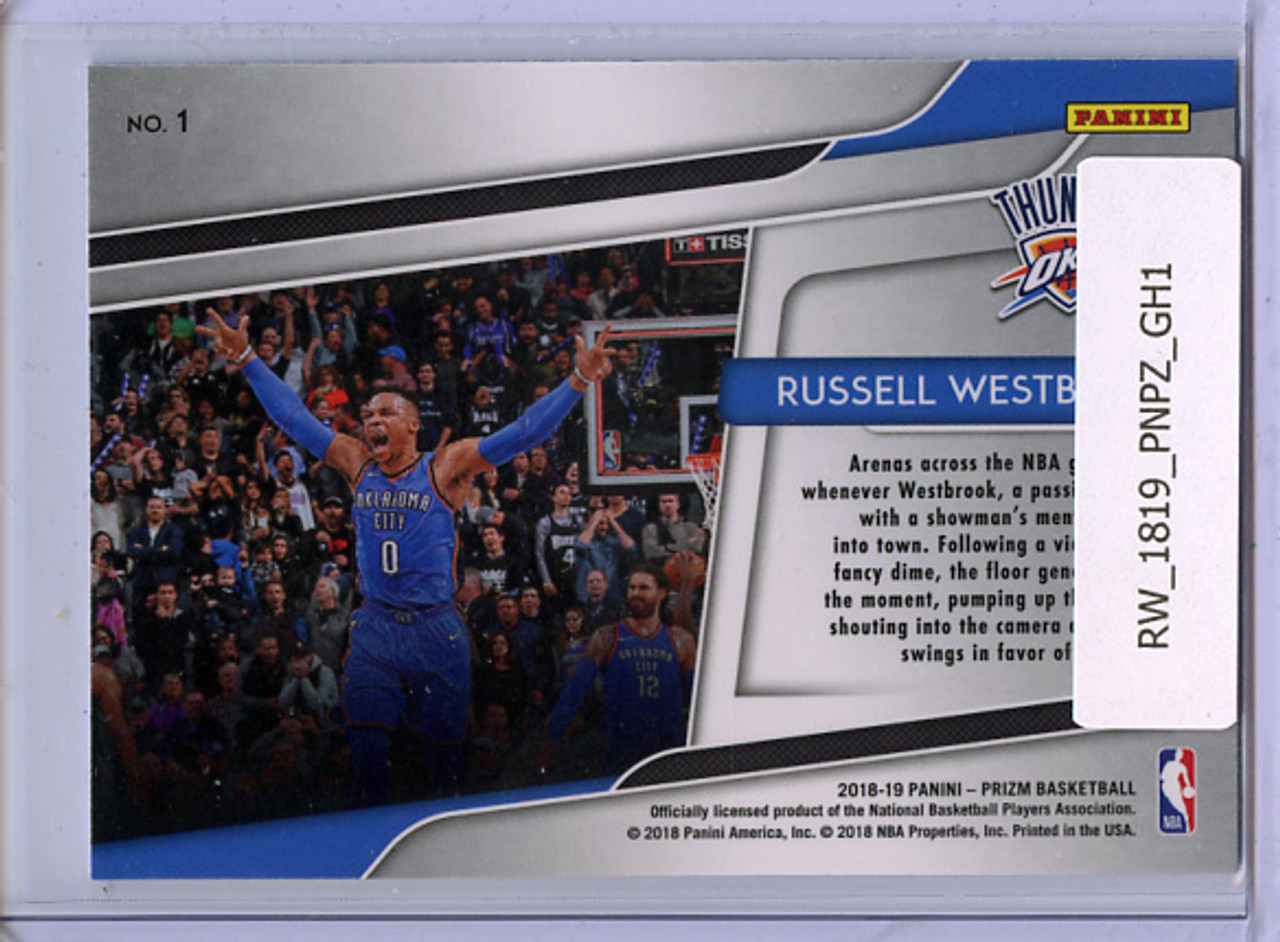 Russell Westbrook 2018-19 Prizm, Get Hyped! #1