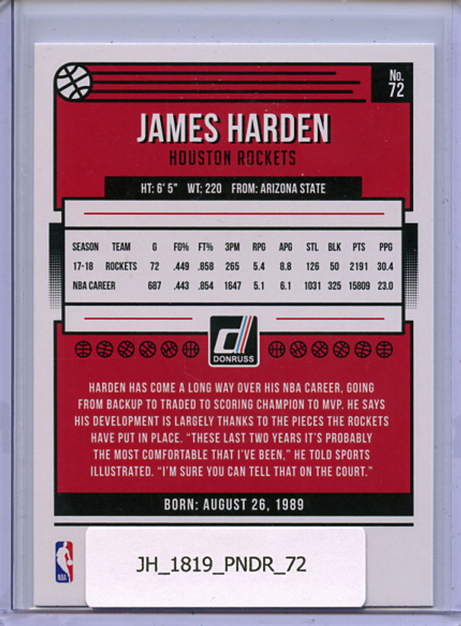 James Harden 2018-19 Donruss #72