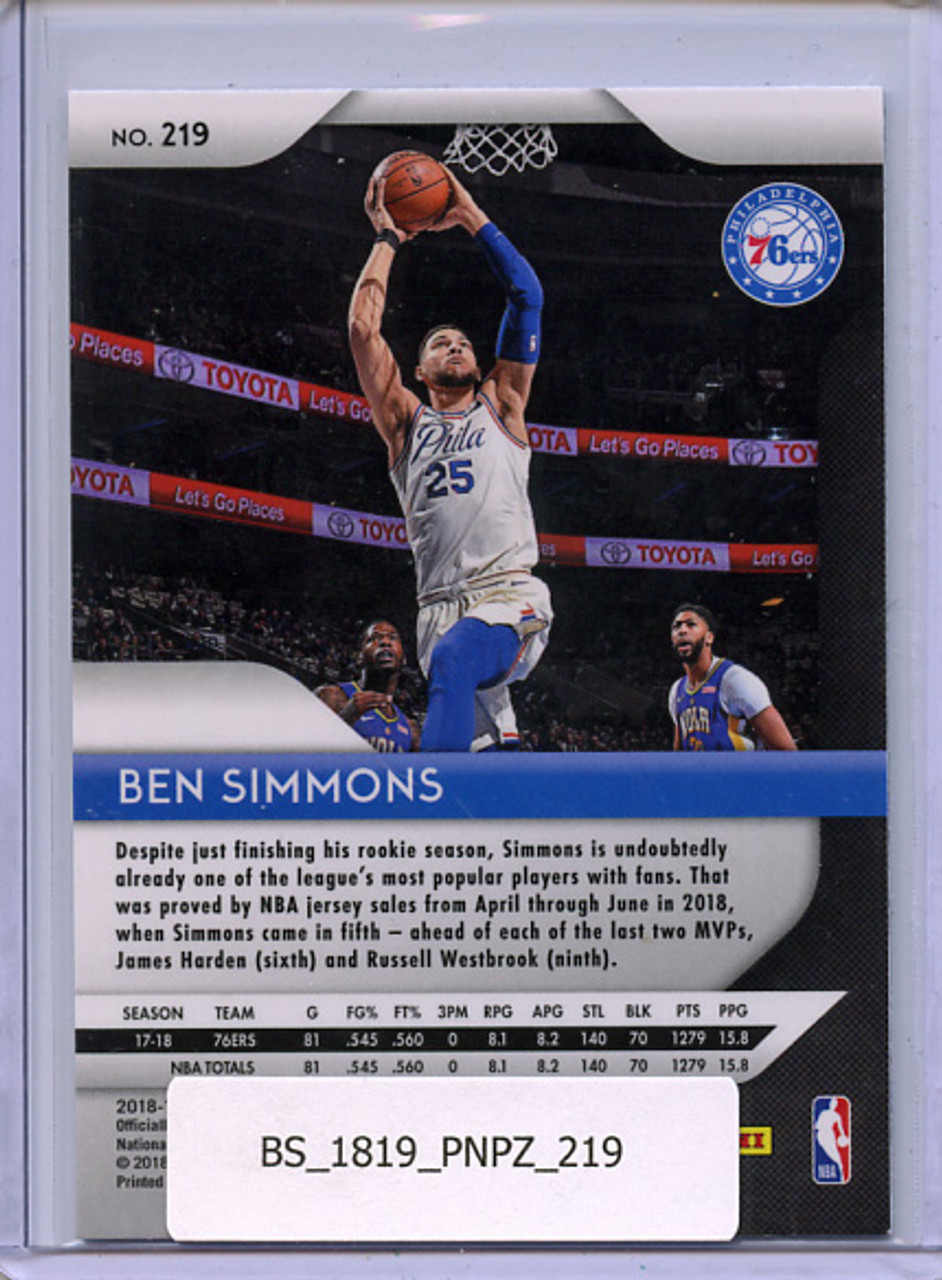 Ben Simmons 2018-19 Prizm #219