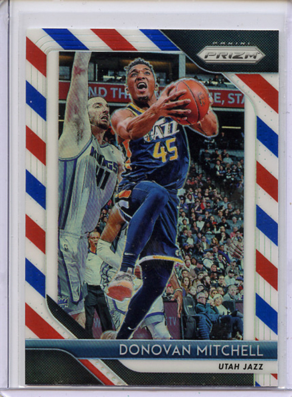 Donovan Mitchell 2018-19 Prizm #143 Red White and Blue
