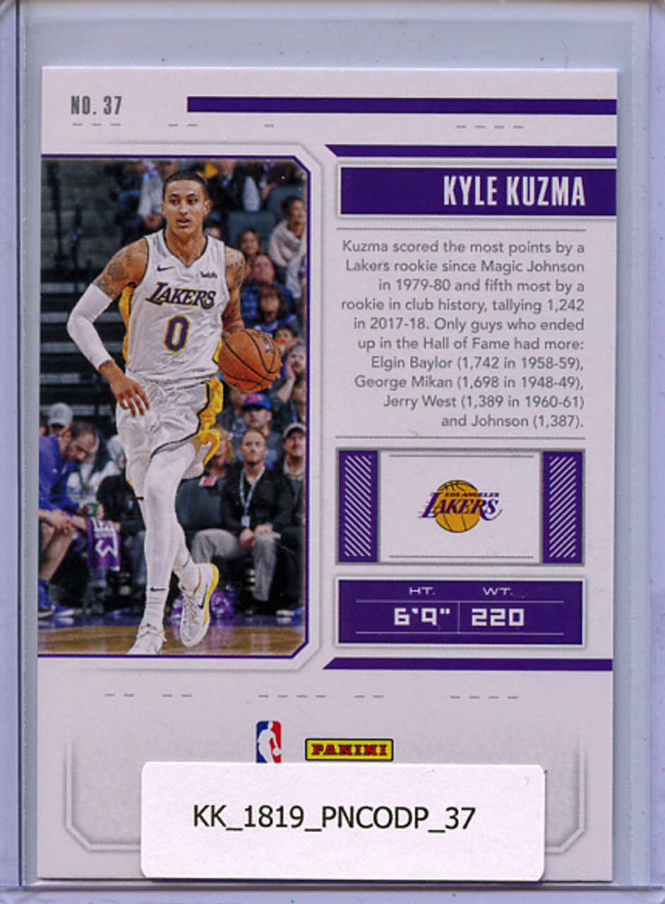 Kyle Kuzma 2018-19 Contenders Draft Picks #37