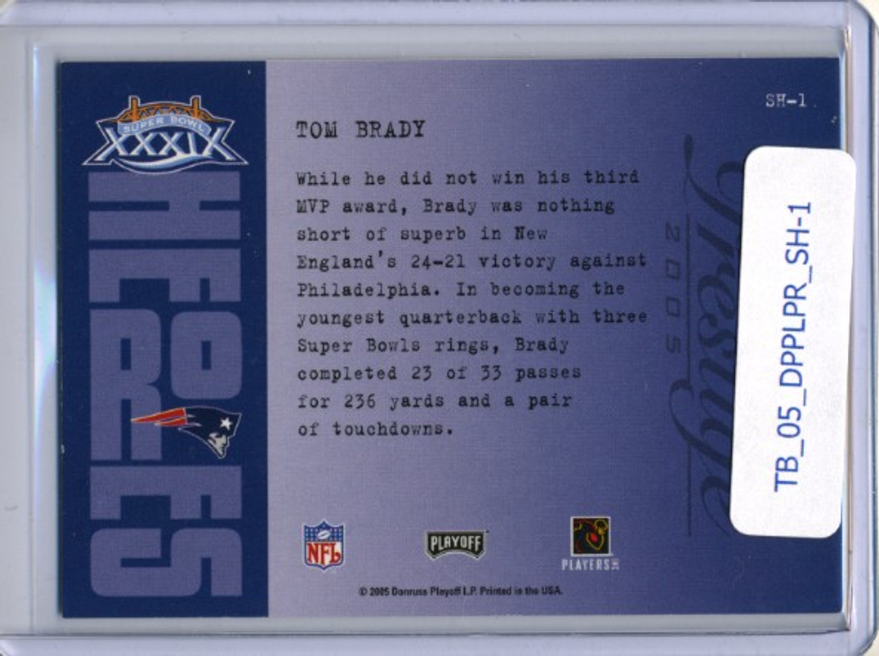 Tom Brady 2005 Playoff Prestige, Super Bowl Heroes #SH-1