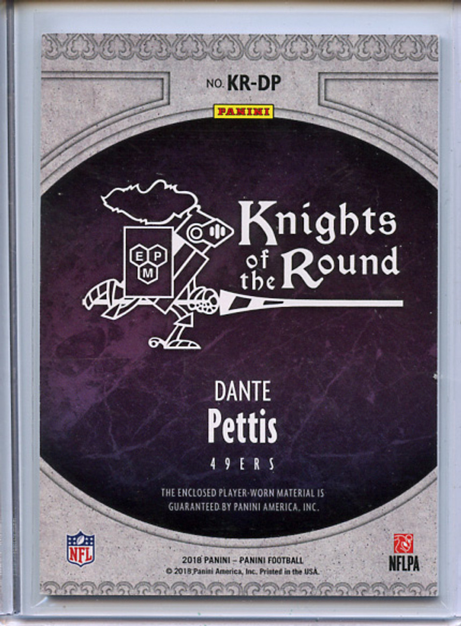 Dante Pettis 2018 Panini, Knights of the Round Memorabilia #KR-DP