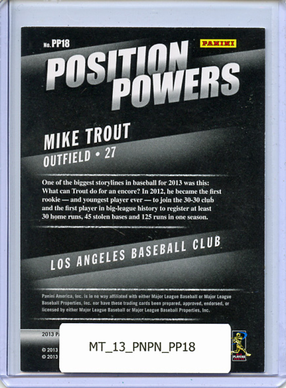 Mike Trout 2013 Pinnacle, Position Powers #PP18