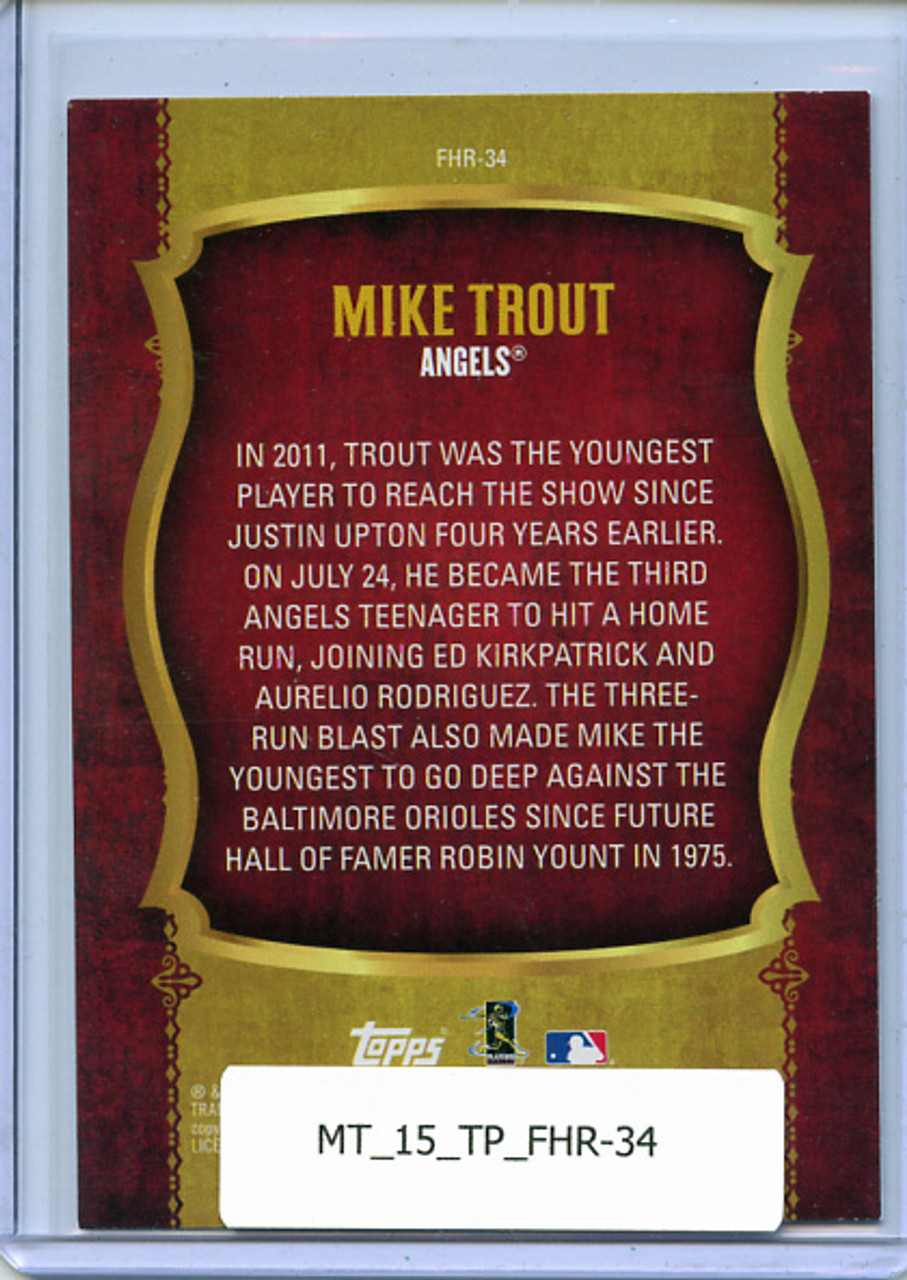 Mike Trout 2015 Topps, First Home Run #FHR-34
