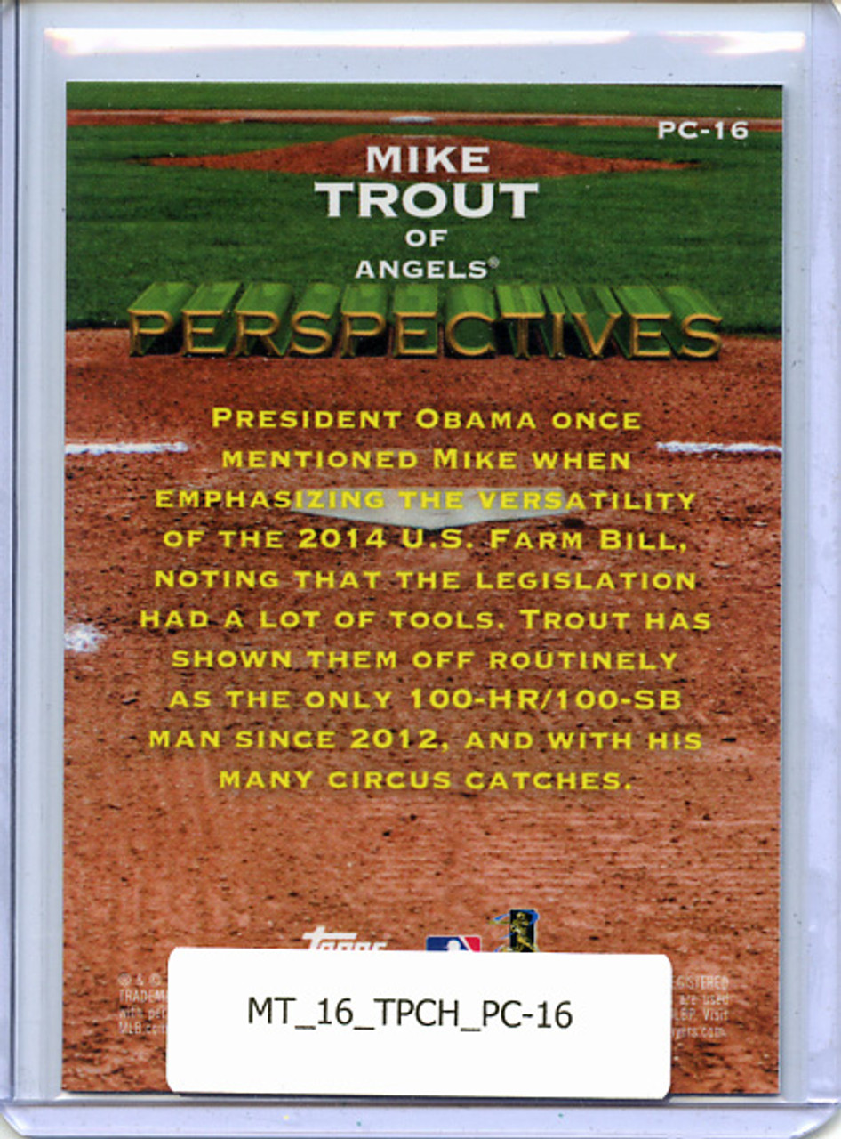 Mike Trout 2016 Topps Chrome, Perspectives #PC-16