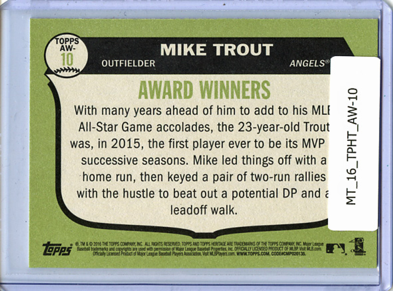 Mike Trout 2016 Heritage, Award Winners #AW-10