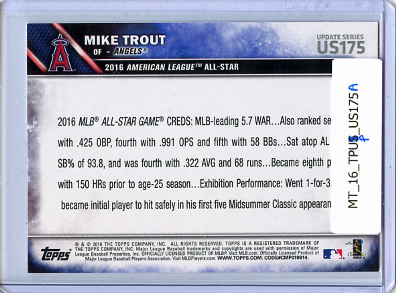 Mike Trout 2016 Topps Update #US175A All-Star