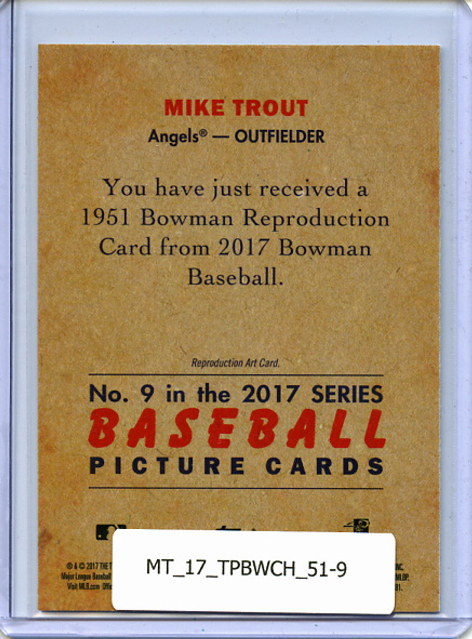 Mike Trout 2017 Bowman Chrome, 1951 Bowman #9 Refractors
