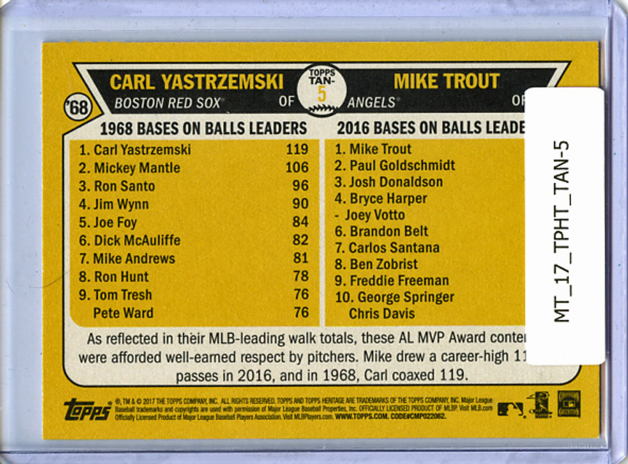 Mike Trout, Carl Yastrzemski 2017 Heritage, Then and Now #TAN-5