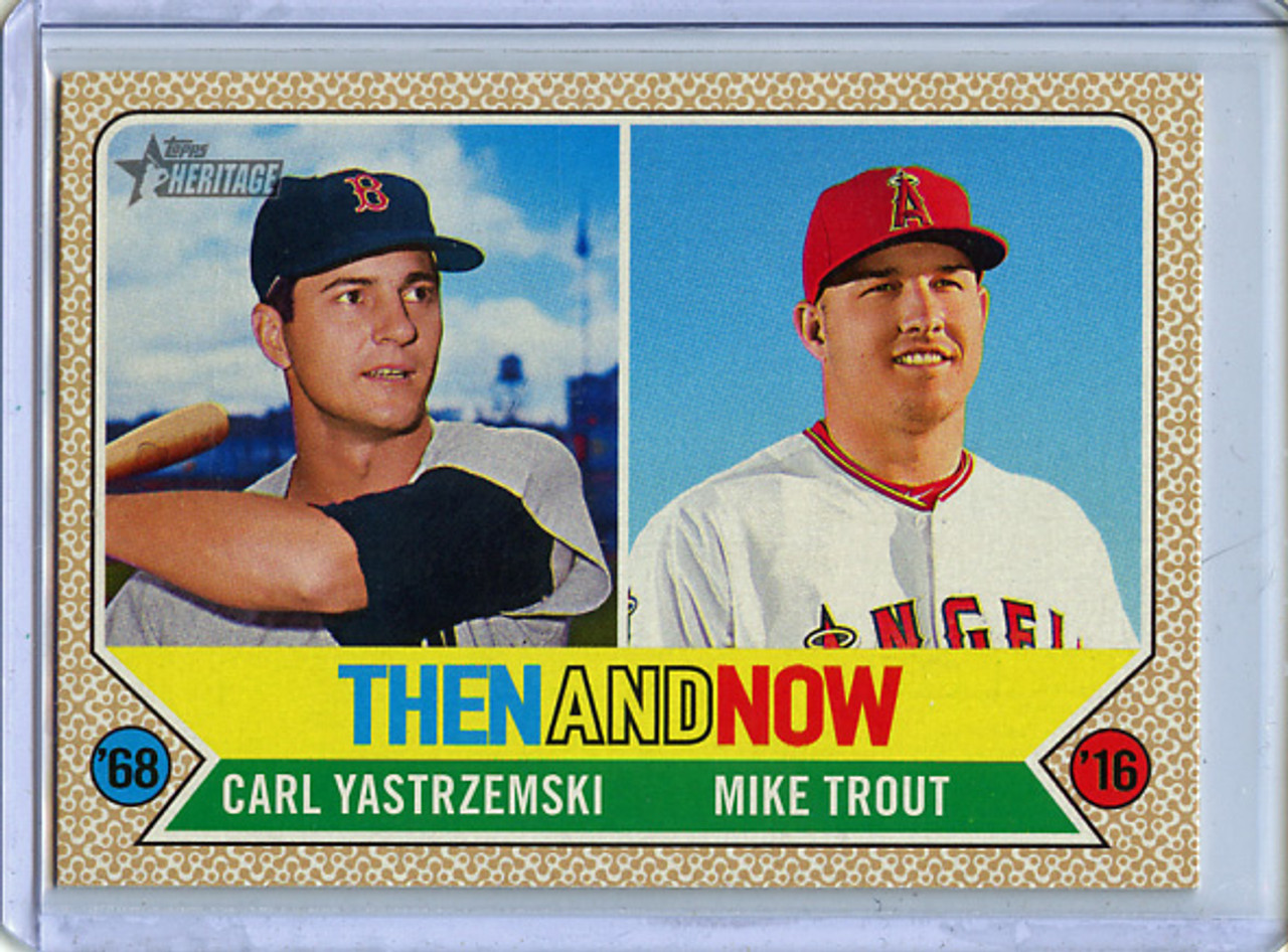 Mike Trout, Carl Yastrzemski 2017 Heritage, Then and Now #TAN-5