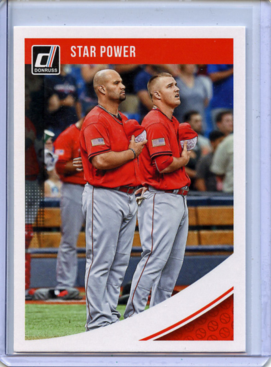 Mike Trout, Albert Pujols 2018 Donruss #204 Star Power