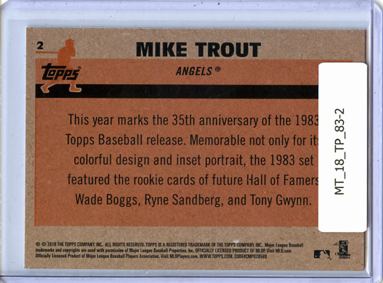 Mike Trout 2018 Topps, 1983 Topps Silver Pack Chrome #2