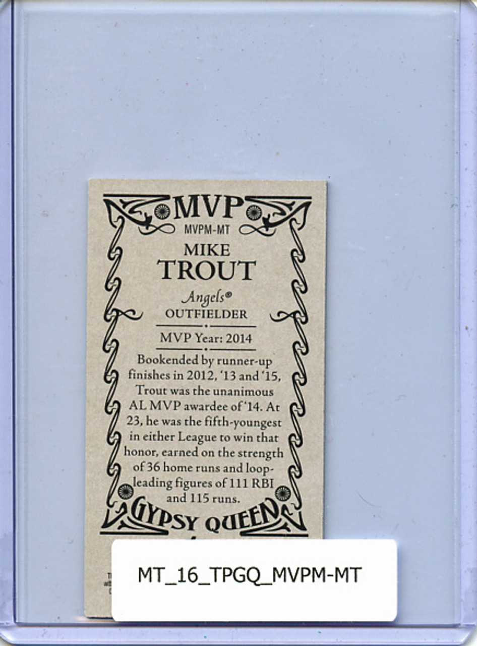 Mike Trout 2016 Gypsy Queen, MVP Minis #MVPM-MT