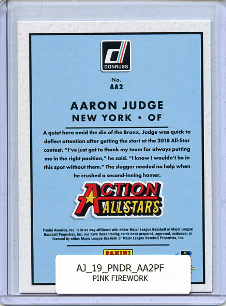 Aaron Judge 2019 Donruss, Action All-Stars #AA2 Pink Firework