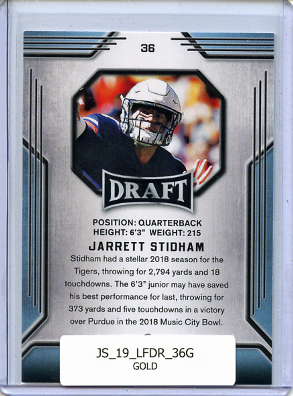 Jarrett Stidham 2019 Leaf Draft #36 Gold