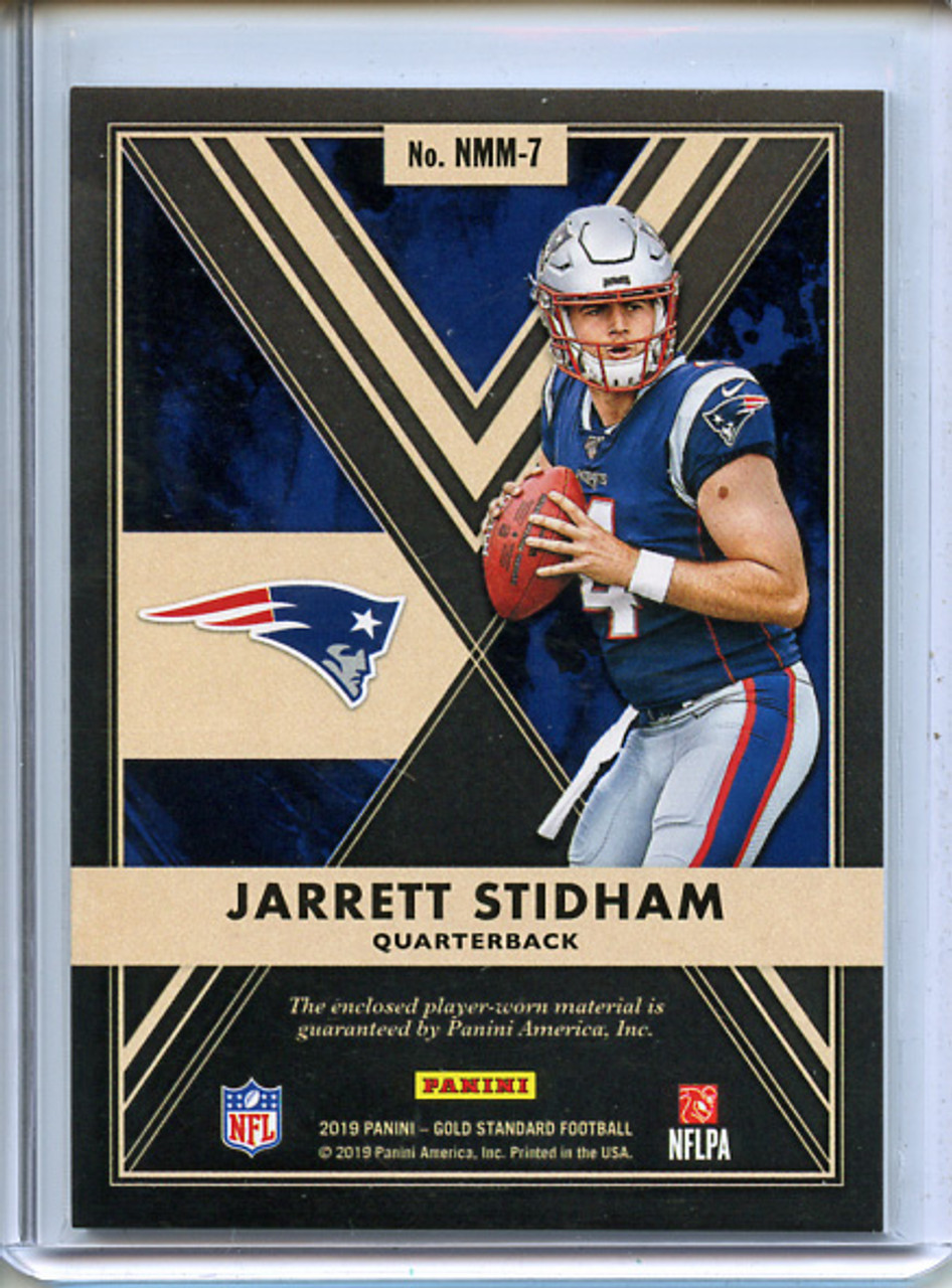 Jarrett Stidham 2019 Gold Standard, Newly Minted Memorabilia #NMM-7 (#005/199)