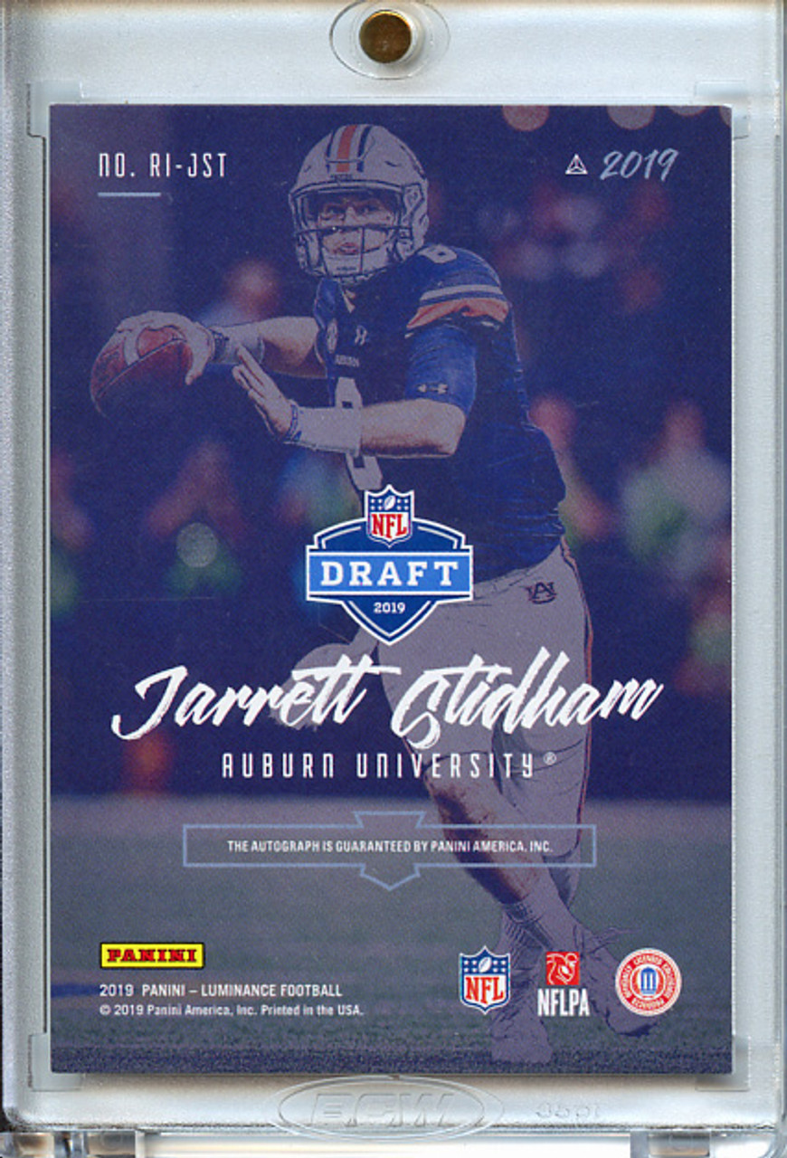 Jarrett Stidham 2019 Luminance, Rookie Ink #RI-JST Gold (#036/149)