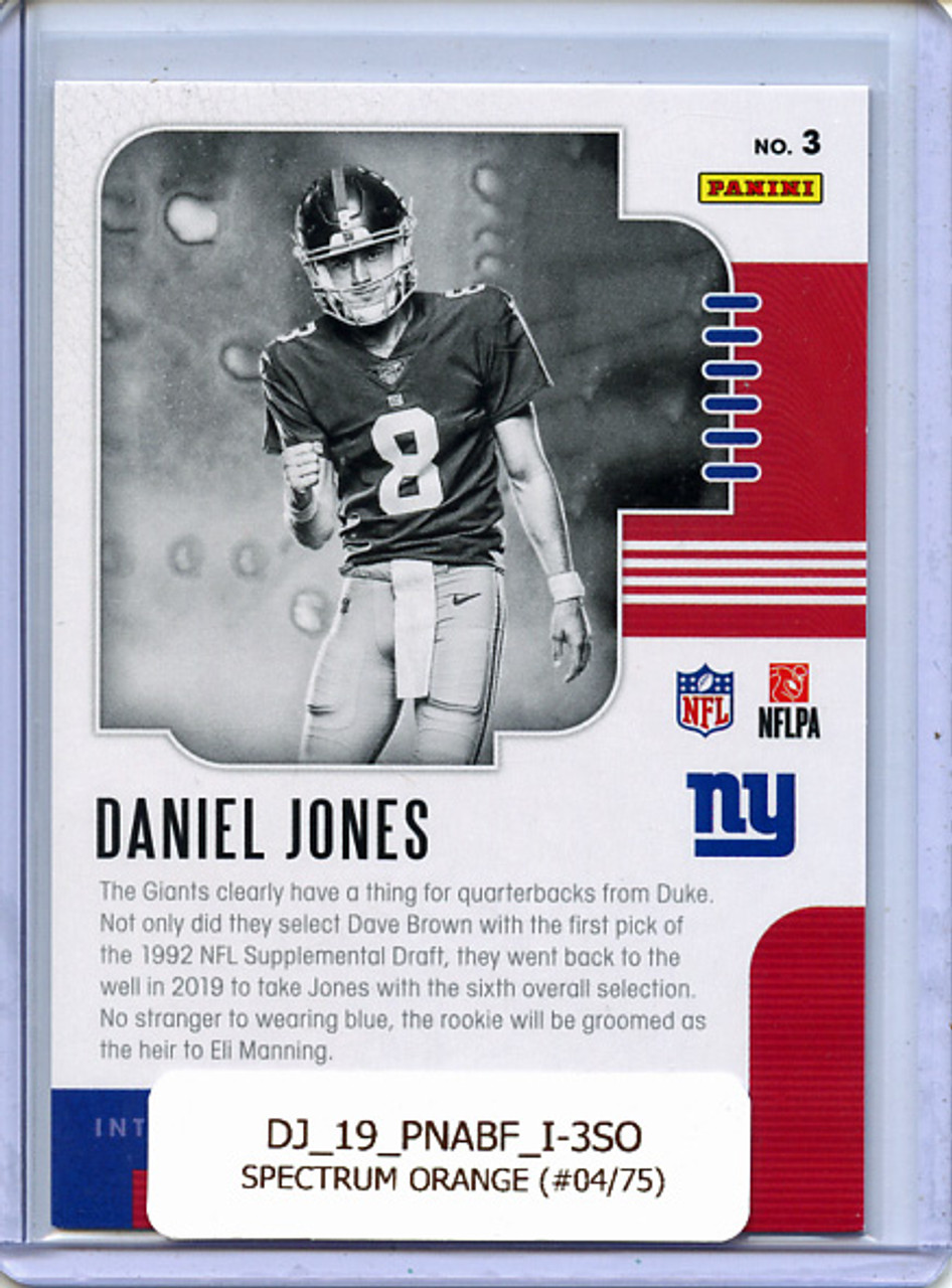 Daniel Jones 2019 Absolute, Introductions #3 Spectrum Orange (#04/75)