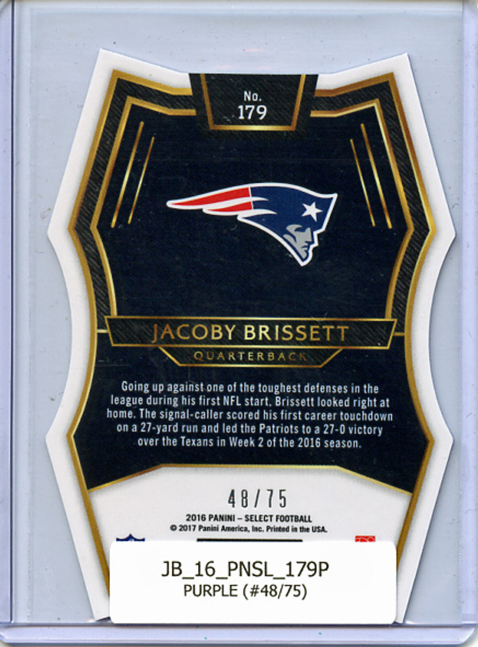 Jacoby Brissett 2016 Select #179 Purple (#48/75)