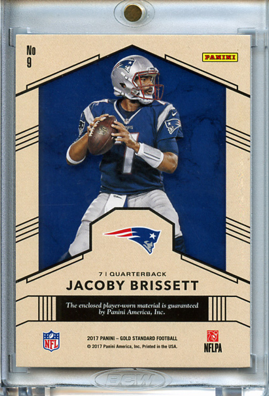 Jacoby Brissett 2017 Gold Standard, Gridiron Gold Materials #9 Prime (#07/10)