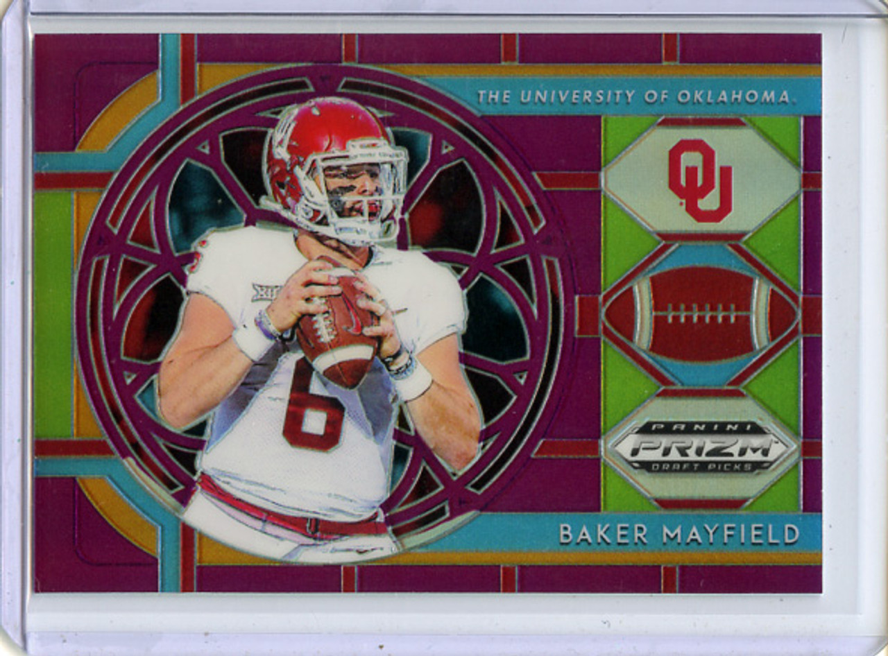 Baker Mayfield 2019 Prizm Draft Picks #22 Stained Glass Purple