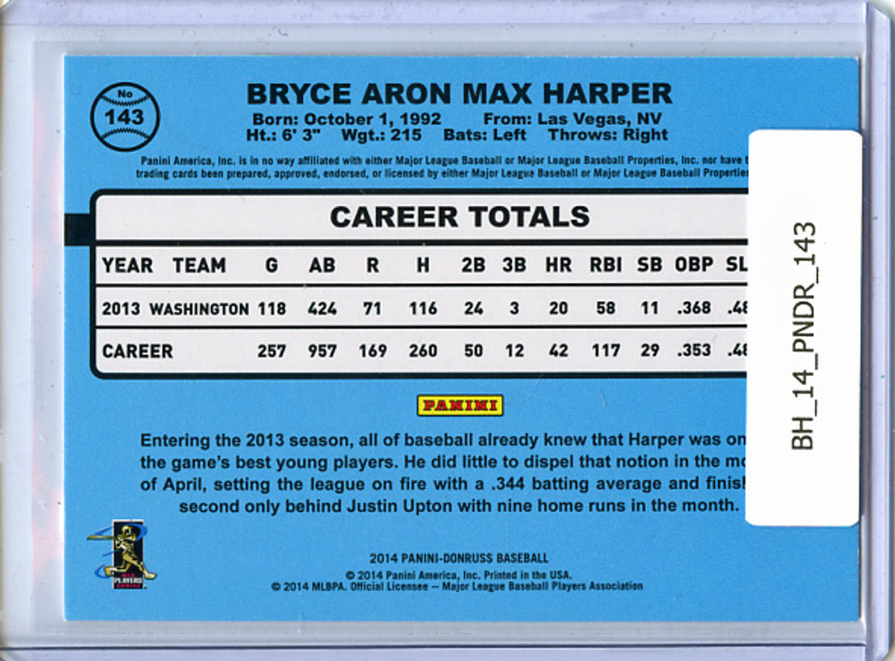 Bryce Harper 2014 Donruss #143