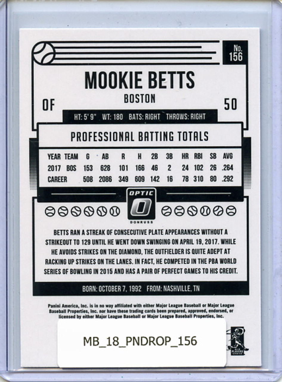 Mookie Betts 2018 Donruss Optic #156