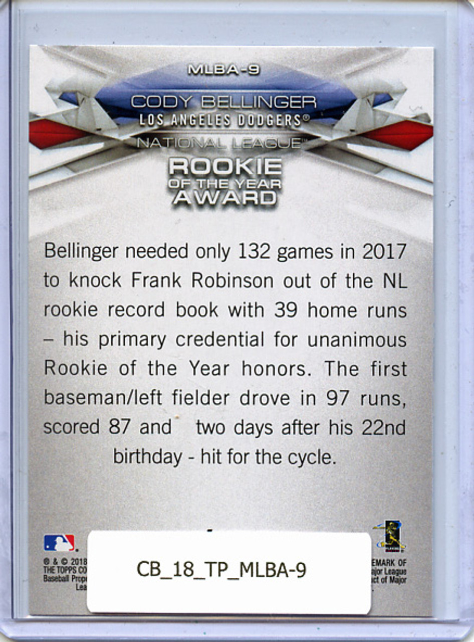 Cody Bellinger 2018 Topps, MLB Awards #MLBA-9 Rookie of the Year