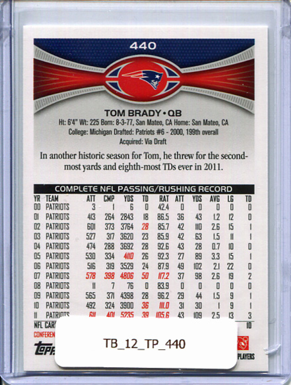 Tom Brady 2012 Topps #440