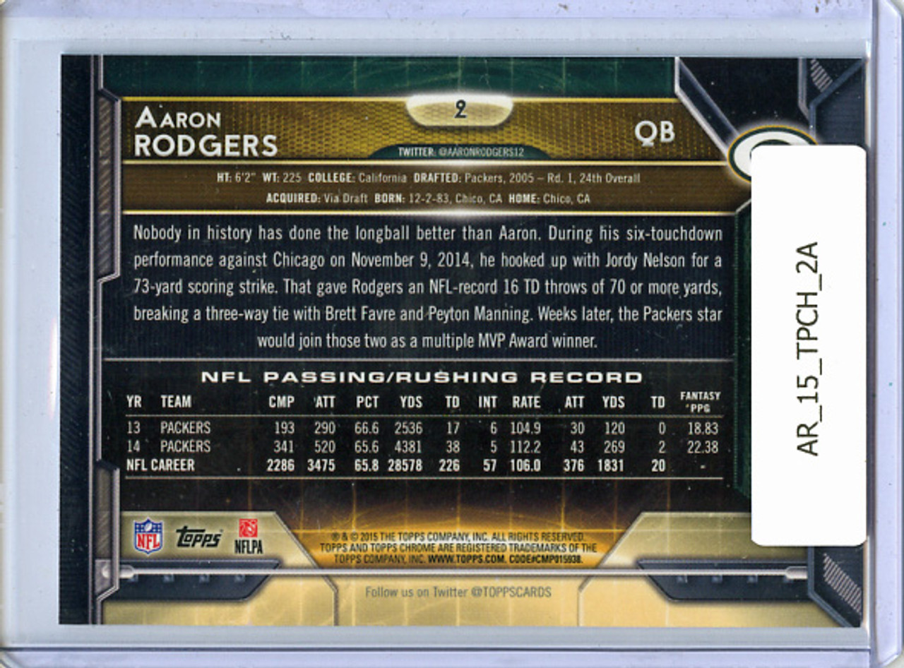 Aaron Rodgers 2015 Topps Chrome #2A