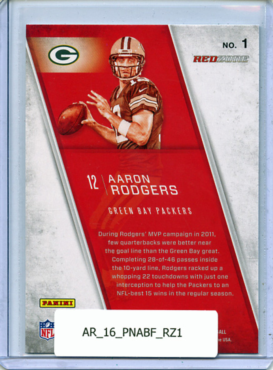 Aaron Rodgers 2016 Absolute, Red Zone #1