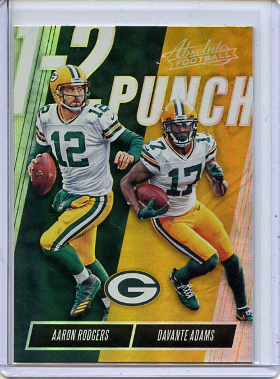 Aaron Rodgers, Davante Adams 2018 Absolute, One Two Punch #OTP-AD