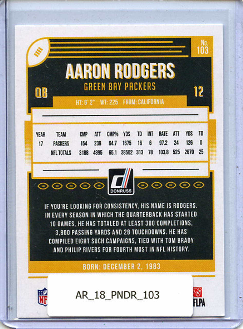 Aaron Rodgers 2018 Donruss #103