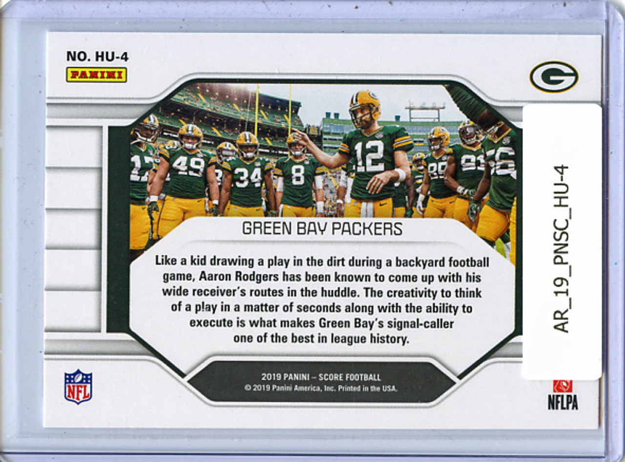 Aaron Rodgers, Green Bay Packers 2019 Score, Huddle Up #HU-4