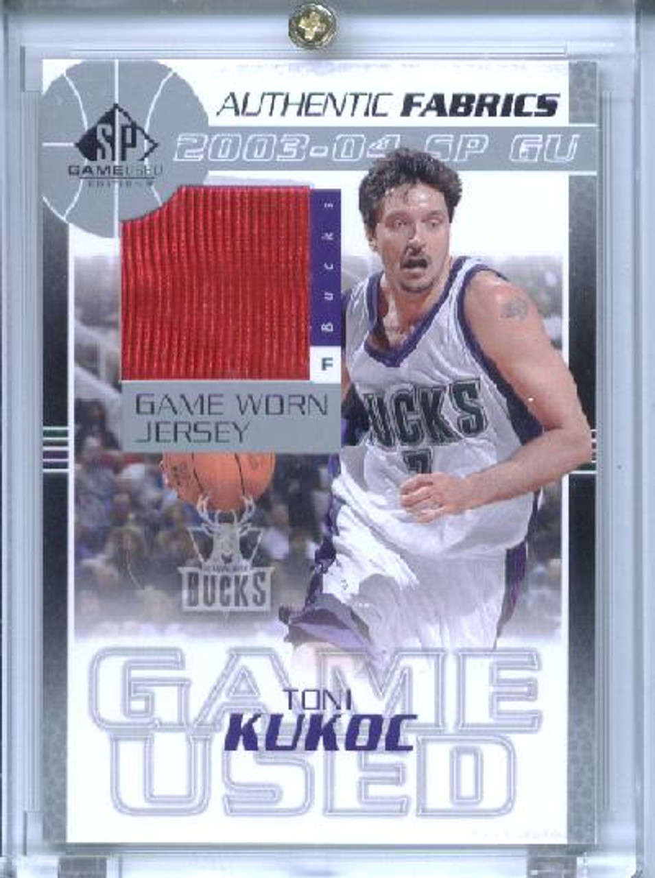 Toni Kukoc 2003-04 SP Game Used, Authentic Fabrics #TK-J