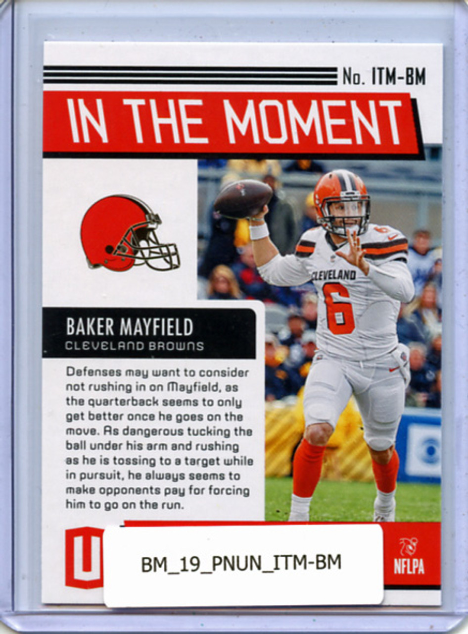 Baker Mayfield 2019 Unparalleled, In the Moment #ITM-BM