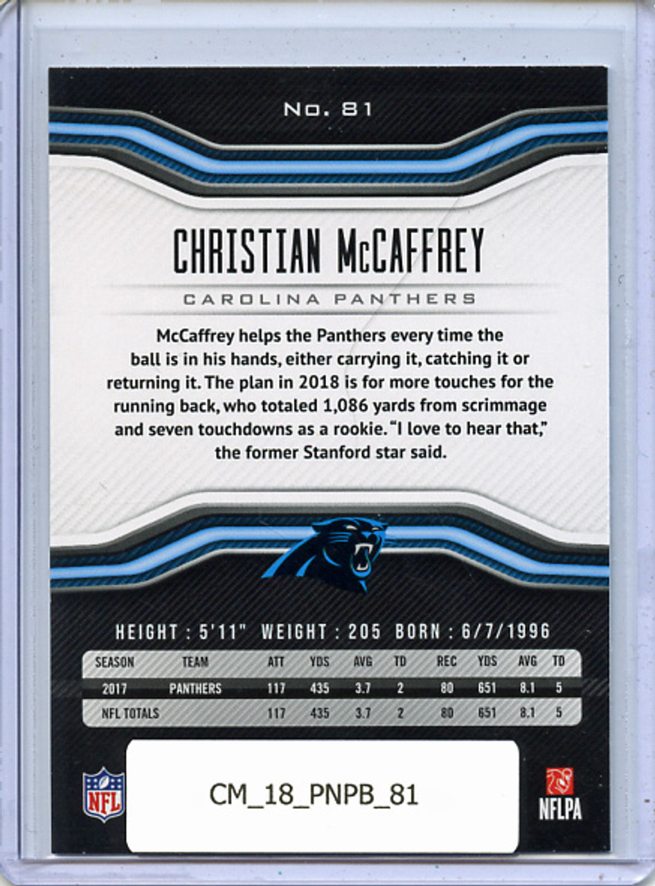 Christian McCaffrey 2018 Playbook #81